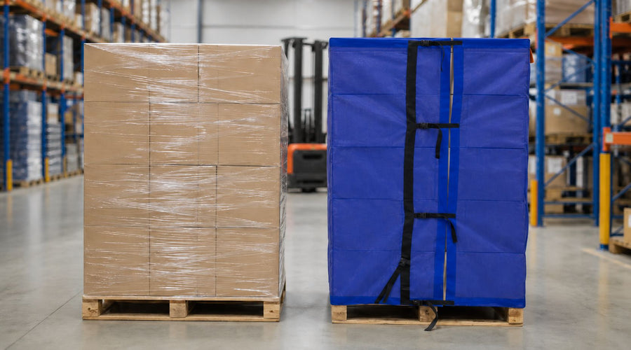 Reusable pallet covers vs stretch wrap: what should warehouses consider?