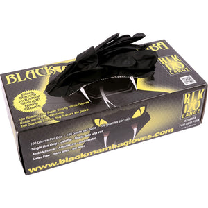 Super Tough Black Nitrile Gloves - Boxed in 100's