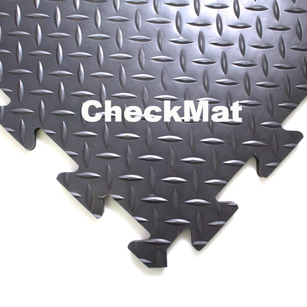 Check Mat Machine Checker Plate Tile System for Protecting Large Floor Areas.