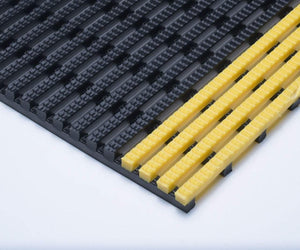 Lanmat LinearMat Edge - slip resistant matting with yellow edging